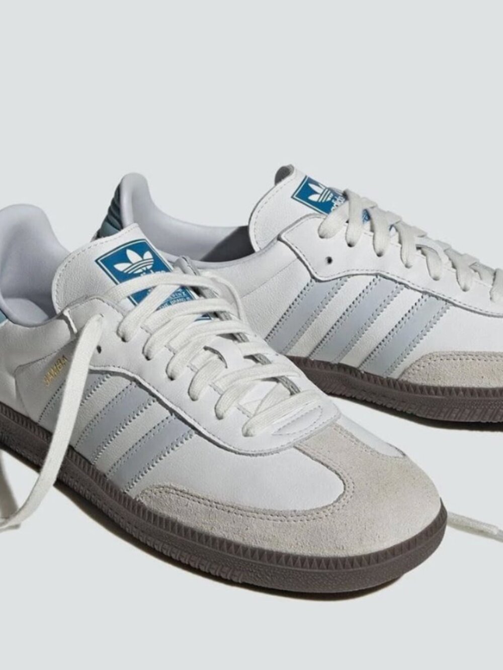 adidas SAMBA OG Sneakers in White-Halo Blue